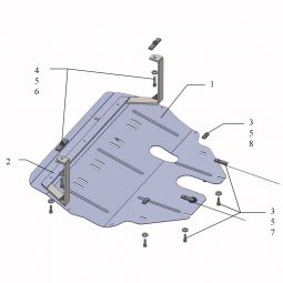 Kolchuga Защита двигателя, КПП и радиатора на Seat Ibiza Sport IV '08-17