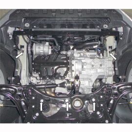 Kolchuga Защита двигателя, КПП и радиатора на Seat Leon III '12- (ZiPoFlex-оцинковка)