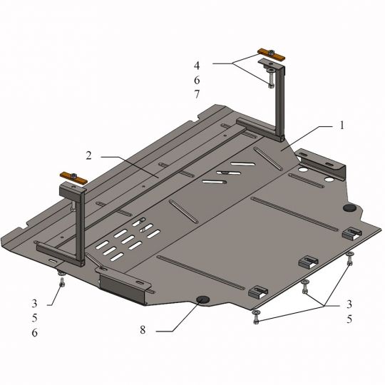 Kolchuga Защита двигателя, КПП и радиатора на Seat Leon III '12- (ZiPoFlex-оцинковка) Kolchuga Защита двигателя, КПП и радиатора на Seat Leon III '12- (ZiPoFlex-оцинковка)