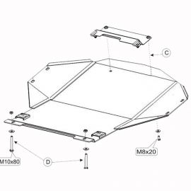 Kolchuga Защита двигателя, КПП и радиатора на Seat Toledo I '91-99 (с гидроусилителем)