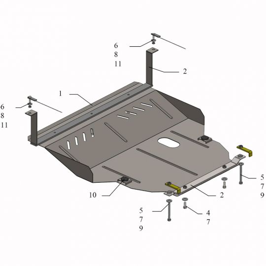 Kolchuga Защита двигателя, КПП и радиатора на Seat Toledo II '99-04 (дизель) (ZiPoFlex-оцинковка) Kolchuga Защита двигателя, КПП и радиатора на Seat Toledo II '99-04 (дизель) (ZiPoFlex-оцинковка)