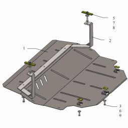 Kolchuga Защита двигателя и КПП на Skoda Fabia I '99-07
