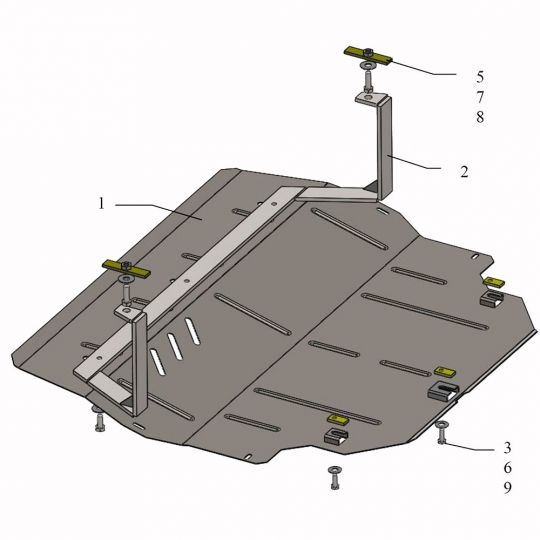Kolchuga Защита двигателя и КПП на Skoda Fabia I '99-07 Kolchuga Защита двигателя и КПП на Skoda Fabia I '99-07