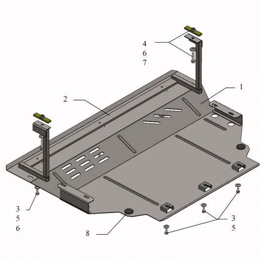 Kolchuga Защита двигателя и КПП на Skoda Superb III '15- Kolchuga Защита двигателя и КПП на Skoda Superb III '15-