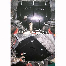 Kolchuga Защита двигателя, КПП и радиатора на Skoda Fabia II '07- (ZiPoFlex-оцинковка)