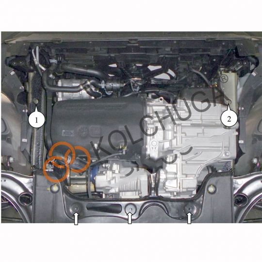 Kolchuga Защита двигателя, КПП и радиатора на Skoda Kodiaq '16- (сборка EU) (ZiPoFlex-оцинковка) Kolchuga Защита двигателя, КПП и радиатора на Skoda Kodiaq '16- (сборка EU) (ZiPoFlex-оцинковка)