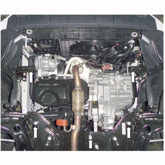 Kolchuga Защита двигателя, КПП и радиатора на Skoda Rapid '12- Kolchuga Защита двигателя, КПП и радиатора на Skoda Rapid '12-