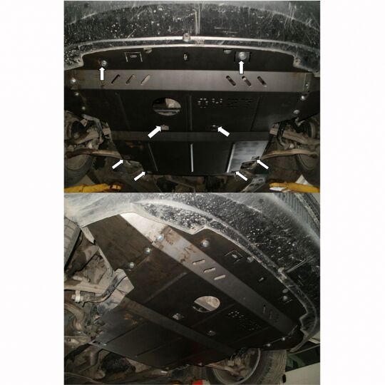 Kolchuga Защита двигателя, КПП и радиатора на Skoda Superb I '01-08 Kolchuga Защита двигателя, КПП и радиатора на Skoda Superb I '01-08