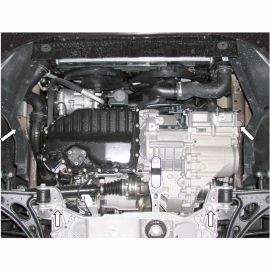 Kolchuga Защита двигателя, КПП и радиатора на Skoda Yeti '09- (ZiPoFlex-оцинковка)
