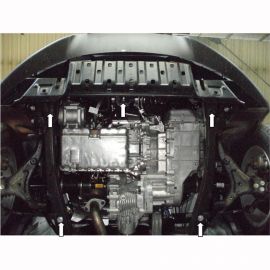 Kolchuga Защита двигателя, КПП и радиатора на Ssang Yong Korando III '10- (АКПП) (ZiPoFlex-оцинковка)