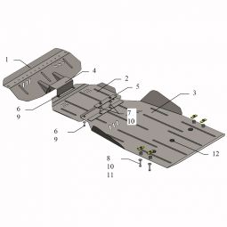Kolchuga Защита двигателя, КПП и радиатора на Ssang Yong Rexton I '06-12