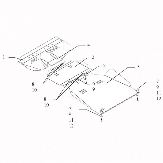 Kolchuga Защита двигателя, КПП, радиатора и раздатки на Ssang Yong Rexton I '06-12