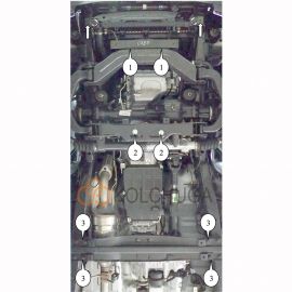 Kolchuga Защита двигателя, КПП, радиатора и раздатки на Ssang Yong Rexton II '17-