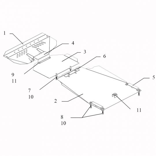Kolchuga Защита двигателя, КПП, радиатора и раздатки на Ssang Yong Actyon '05-