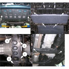 Kolchuga Защита двигателя, КПП, радиатора и раздатки на Ssang Yong Korando II '97-06