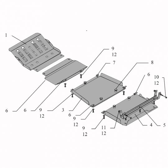 Kolchuga Защита двигателя, КПП, радиатора и раздатки на Ssang Yong Korando II '97-06
