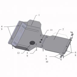 Kolchuga Защита двигателя, КПП и радиатора на Subaru Forester III '08-12 (V-2,0)