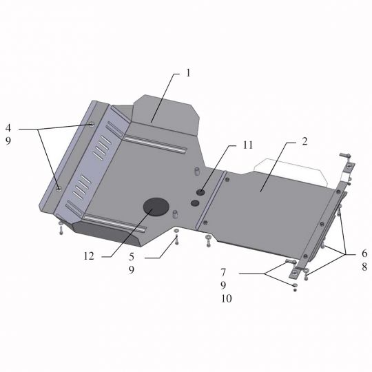 Kolchuga Защита двигателя, КПП и радиатора на Subaru Forester III '08-12 (V-2,0) Kolchuga Защита двигателя, КПП и радиатора на Subaru Forester III '08-12 (V-2,0)