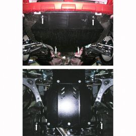 Kolchuga Защита двигателя, КПП и радиатора на Subaru Forester III '08-12 (V-2,0, установка сверху)