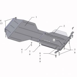 Kolchuga Защита двигателя, КПП и радиатора на Subaru Forester III '08-12 (V-2,0, установка сверху)