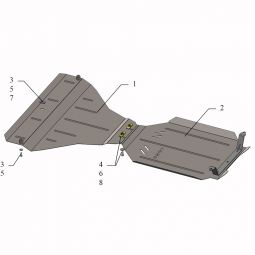 Kolchuga Защита двигателя, КПП и радиатора на Subaru Outback IV '09-14 (АКПП)
