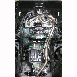 Kolchuga Защита двигателя, КПП и радиатора на Subaru Outback IV '09-14 (МКПП)