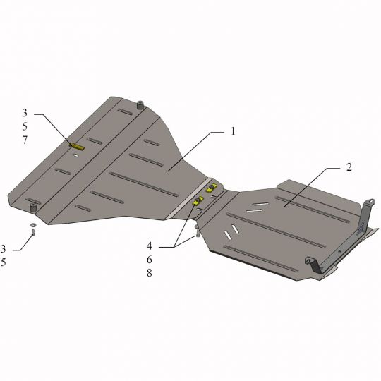Kolchuga Защита двигателя, КПП и радиатора на Subaru Outback IV '09-14 (МКПП) Kolchuga Защита двигателя, КПП и радиатора на Subaru Outback IV '09-14 (МКПП)