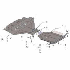 Kolchuga Защита двигателя, КПП, радиатора и раздатки на Subaru Outback III '03-09 (V-2,0 МКПП)