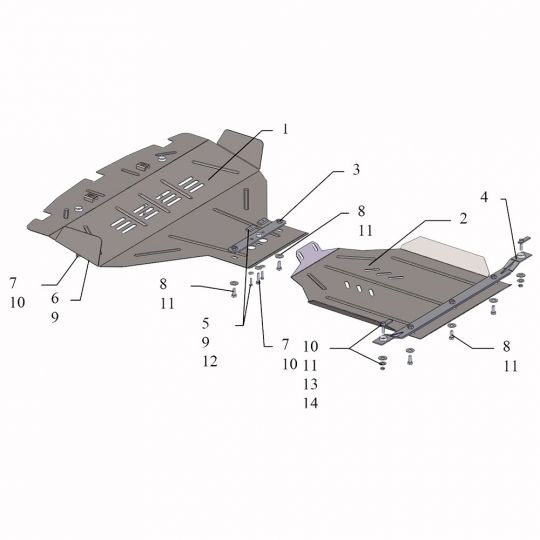 Kolchuga Защита двигателя, КПП, радиатора и раздатки на Subaru Outback III '03-09 (V-2,0 МКПП) Kolchuga Защита двигателя, КПП, радиатора и раздатки на Subaru Outback III '03-09 (V-2,0 МКПП)