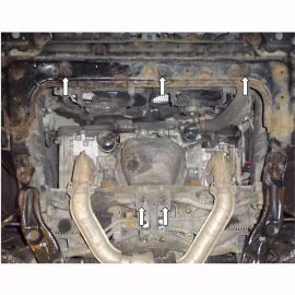 Kolchuga Защита двигателя, КПП, радиатора и редуктора заднего моста на Subaru Impreza II '00-07
