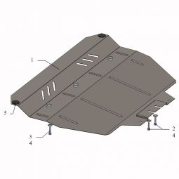 Kolchuga Защита двигателя, КПП, радиатора и редуктора заднего моста на Subaru Impreza II '00-07