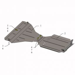 Kolchuga Защита двигателя, КПП и турбины на Subaru Legacy V '09-