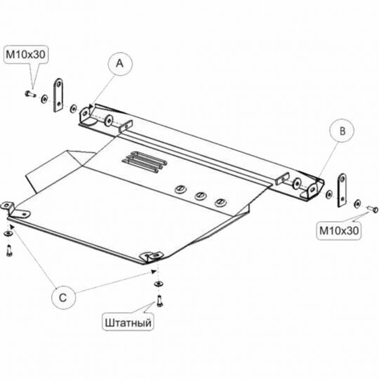 Kolchuga Защита двигателя, КПП и радиатора на Suzuki Liana '01-05 Kolchuga Защита двигателя, КПП и радиатора на Suzuki Liana '01-05