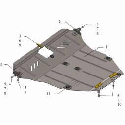 Kolchuga Защита двигателя, КПП и радиатора на Suzuki Liana '05-07 (японская сборка)