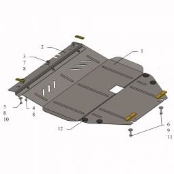 Kolchuga Защита двигателя, КПП и радиатора на Suzuki Splash '08-