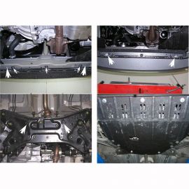 Kolchuga Защита двигателя, КПП и радиатора на Suzuki Swift IV '05-10 (ZiPoFlex-оцинковка)