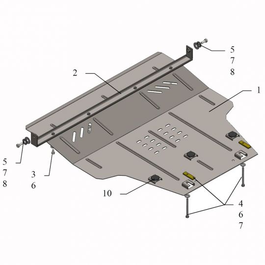Kolchuga Защита двигателя, КПП и радиатора на Suzuki Swift V '10-17 Kolchuga Защита двигателя, КПП и радиатора на Suzuki Swift V '10-17