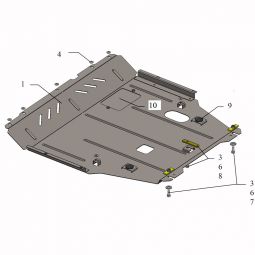 Kolchuga Защита двигателя, КПП и радиатора на Suzuki Vitara II '15-
