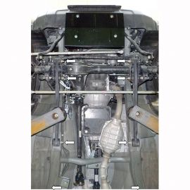Kolchuga Защита двигателя, КПП, радиатора и рулевой тяги переднего моста на Suzuki Jimny JB '12- (ZiPoFlex-оцинковка)