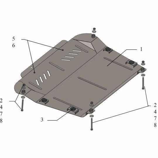 Kolchuga Защита двигателя и КПП на Toyota Aurion I '06-12 Kolchuga Защита двигателя и КПП на Toyota Aurion I '06-12