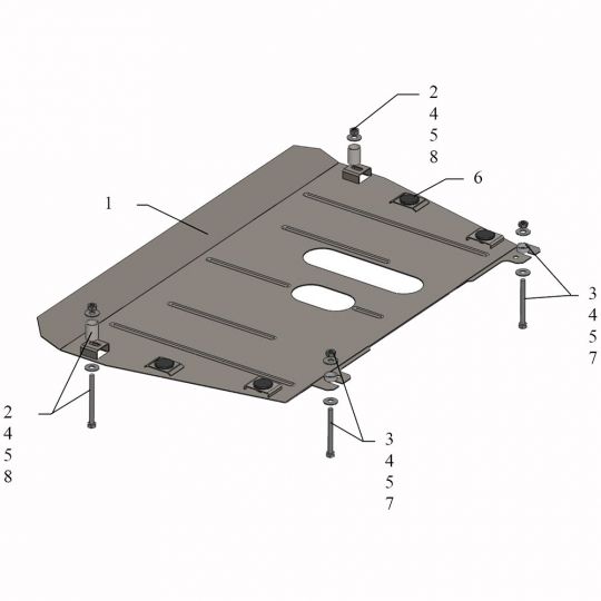 Kolchuga Защита двигателя и КПП на Toyota Aurion II '12- Kolchuga Защита двигателя и КПП на Toyota Aurion II '12-