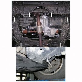 Kolchuga Защита двигателя и КПП на Toyota Avalon III '05-12 (ZiPoFlex-оцинковка)
