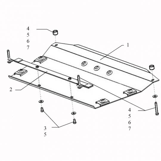 Kolchuga Защита двигателя и КПП на Toyota Camry XV30 '01-06 (V-2,5D)