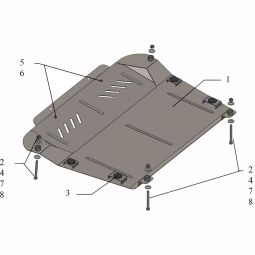 Kolchuga Защита двигателя и КПП на Toyota Camry XV40 '06-11 (МКПП)