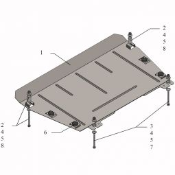 Kolchuga Защита двигателя и КПП на Toyota Camry XV55 '11-17