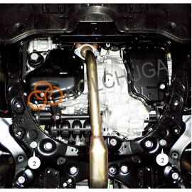 Kolchuga Защита двигателя и КПП на Toyota Camry XV70 '17-