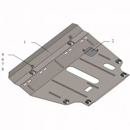 Kolchuga Защита двигателя и КПП на Toyota RAV4 IV '13- hybrid (ZiPoFlex-оцинковка)