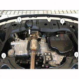 Kolchuga Защита двигателя и КПП на Toyota Yaris III '17- (ZiPoFlex-оцинковка)