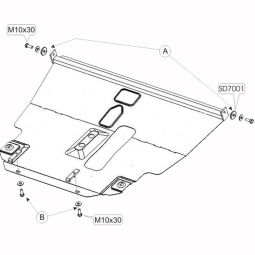 Kolchuga Защита двигателя, КПП и радиатора на Toyota Avensis II '03-09