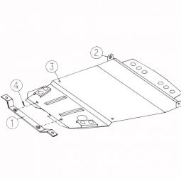 Kolchuga Защита двигателя, КПП и радиатора на Toyota Camry XV10 '91-96